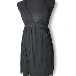 Victoria's Secret black lace babydoll dress  size medium
